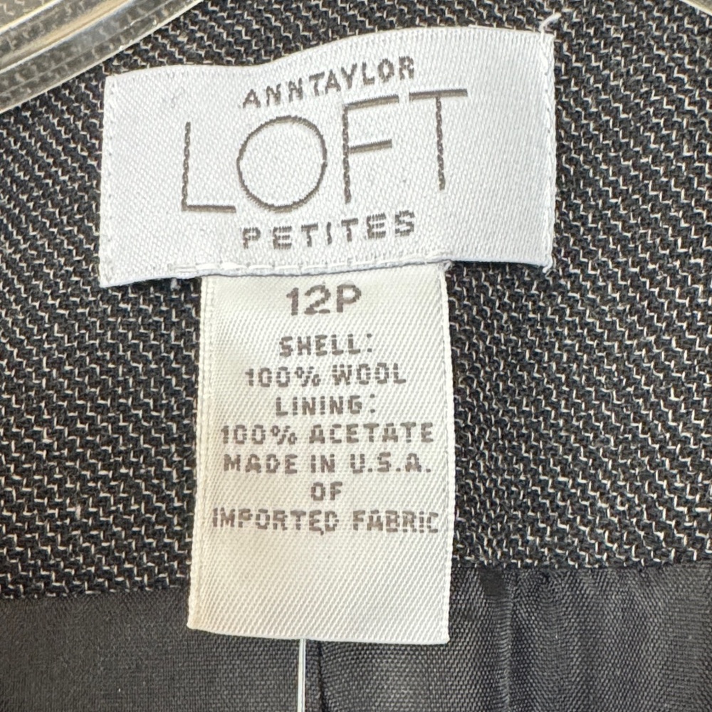 LOFT Charcoal 100 % Wool Blazer Jacket for Women - Picture 2 of 10